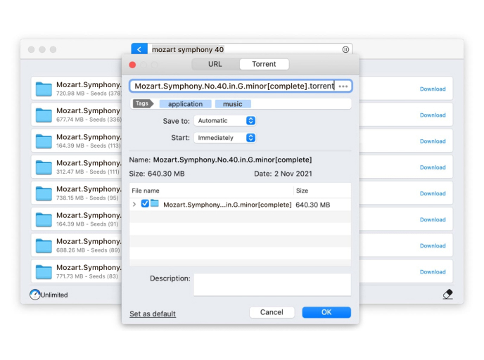 Free torrent client for Mac with additional options Free torrent client for Mac with additional options